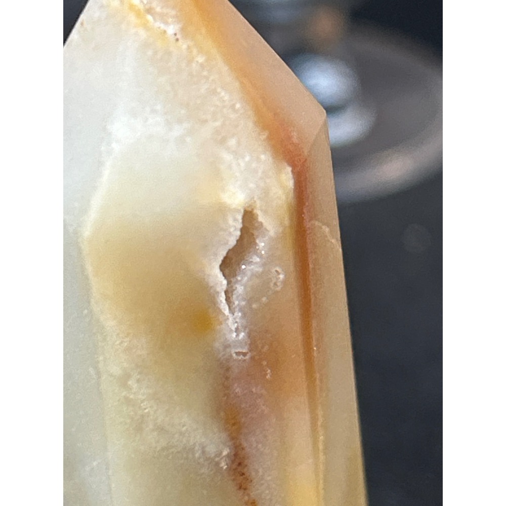 Caribbean Calcite Crystal Tower Obelisk Polished Stone Specimen 3.79in #39 - Picture 2 of 6
